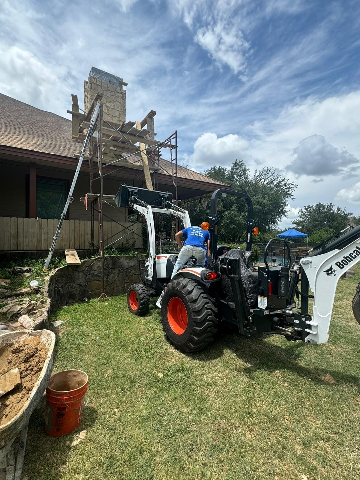 Residential chimney construction project