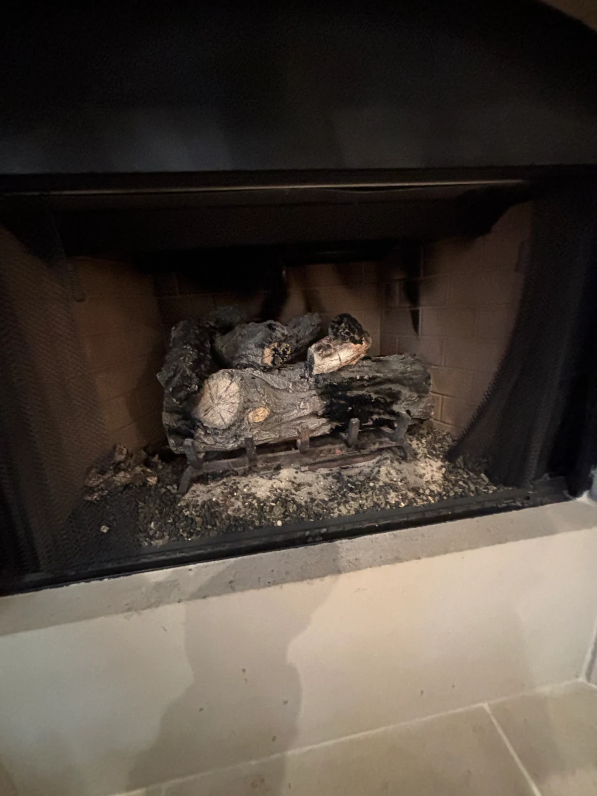 Completed fireplace repair in Cedar Creek, TX