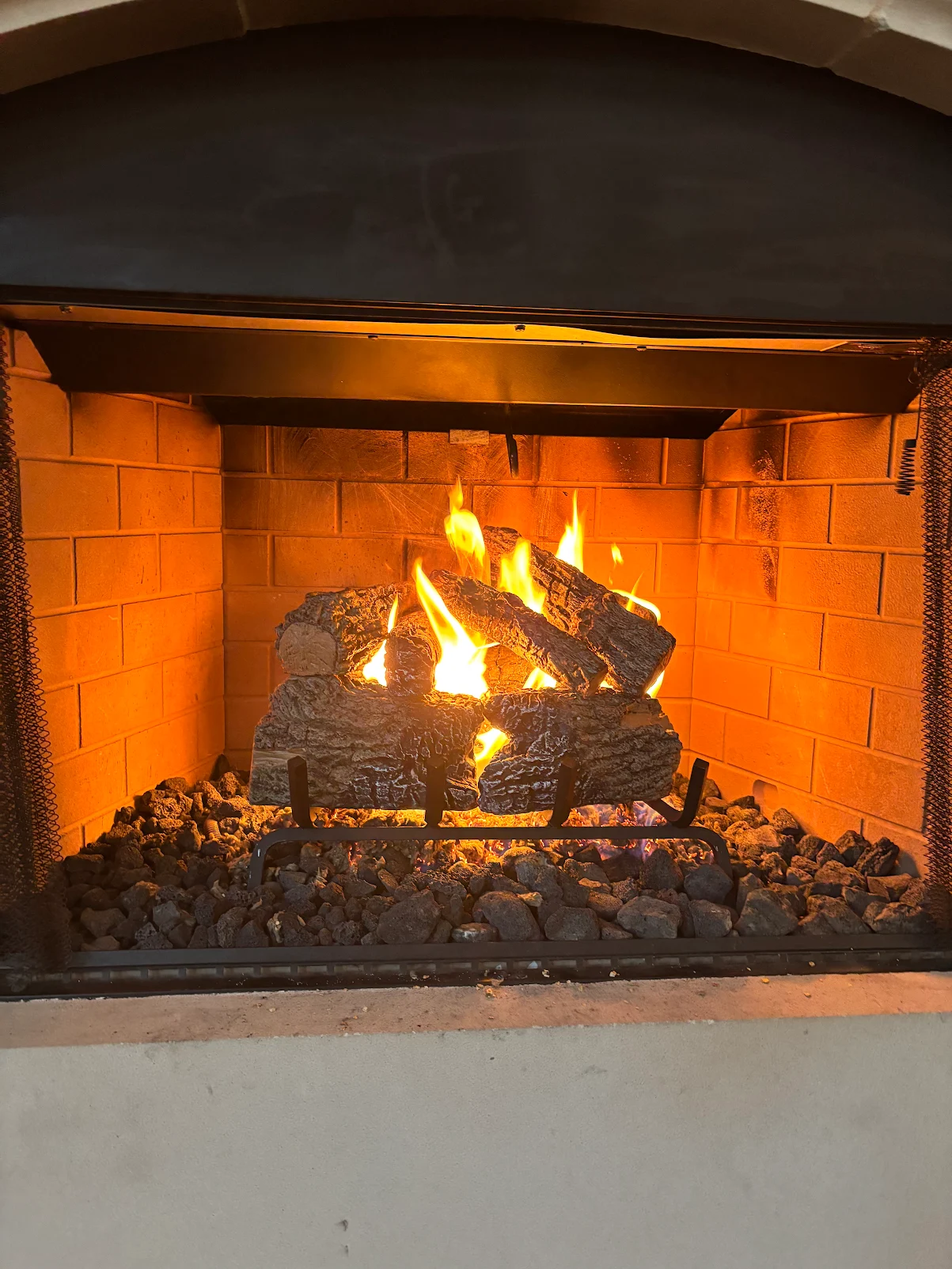 Fireplace repair project in Cedar Creek, TX