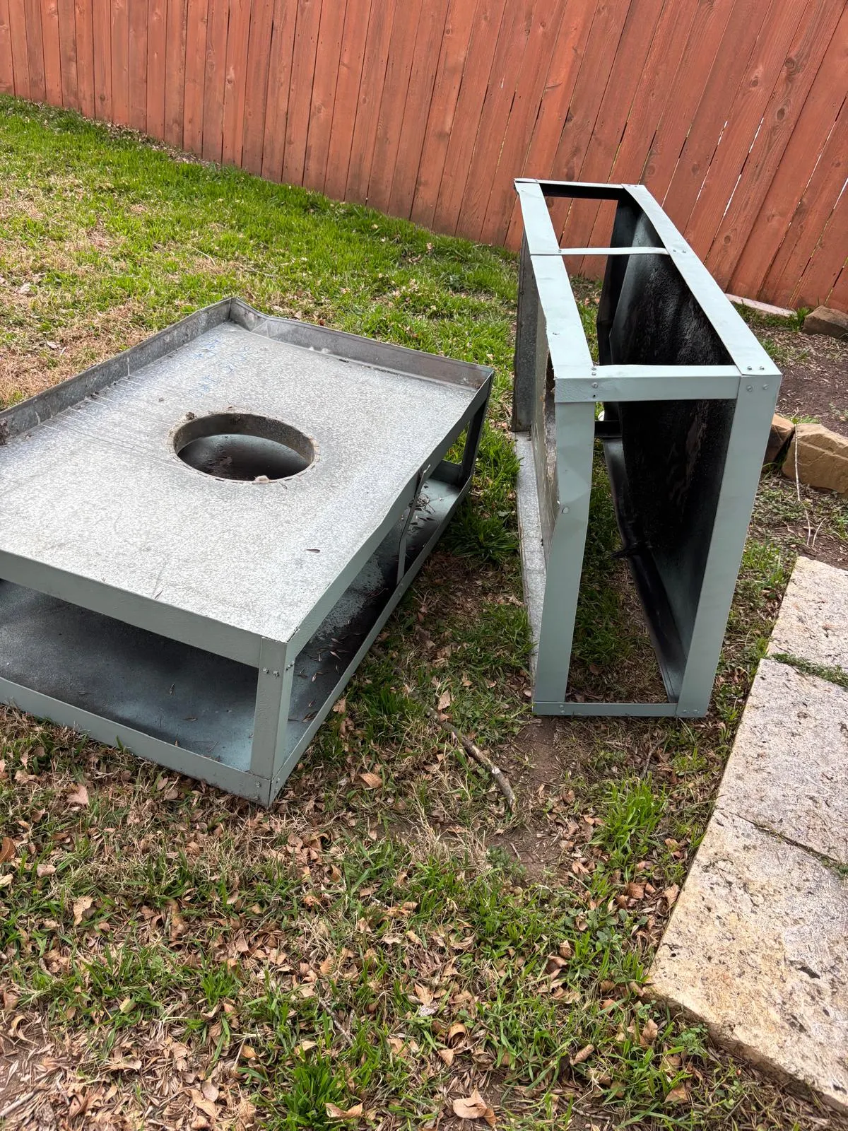 Metal chimney components during service in Driftwood, TX