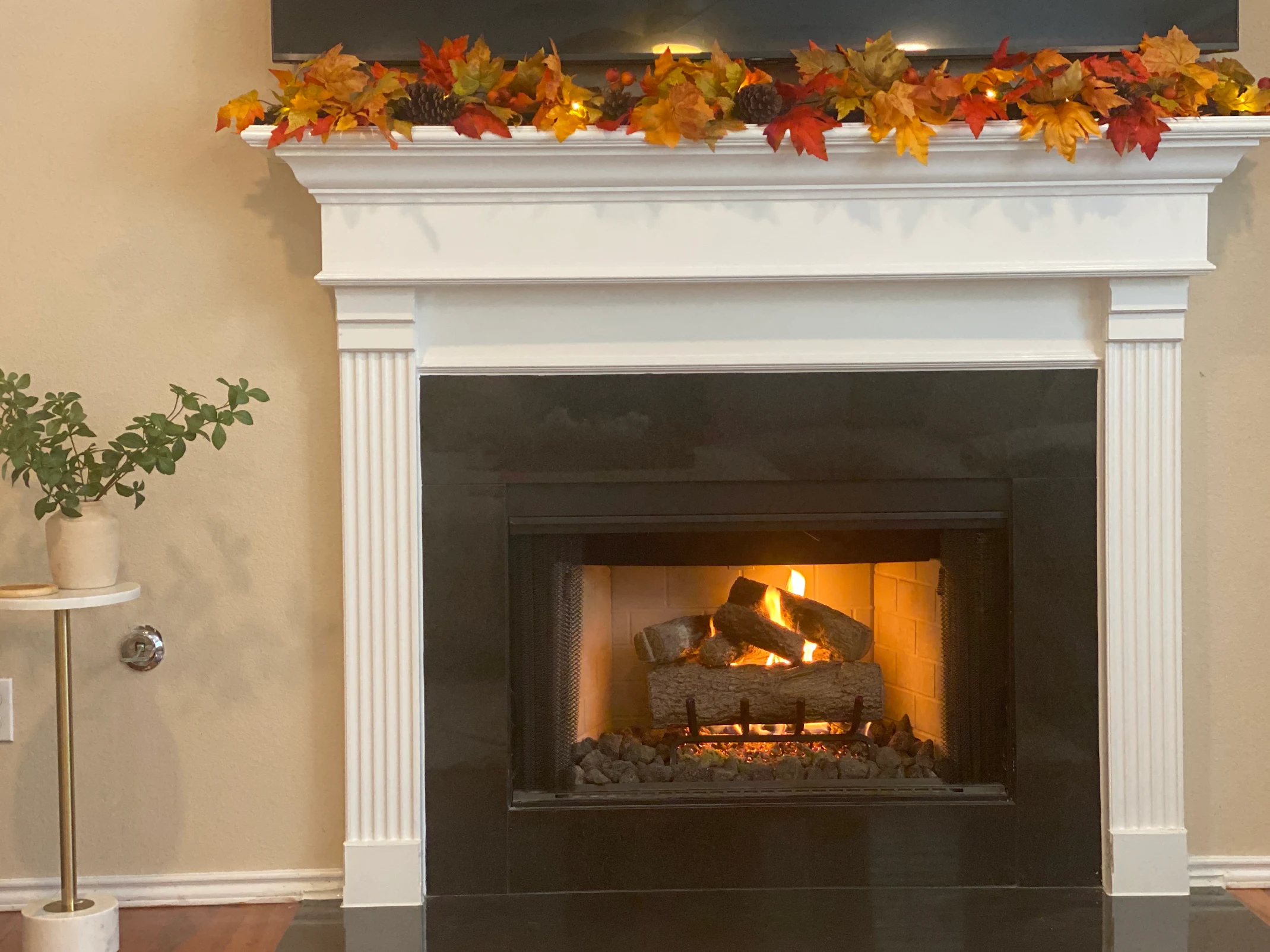 Gas fireplace conversion project in Liberty Hill, TX