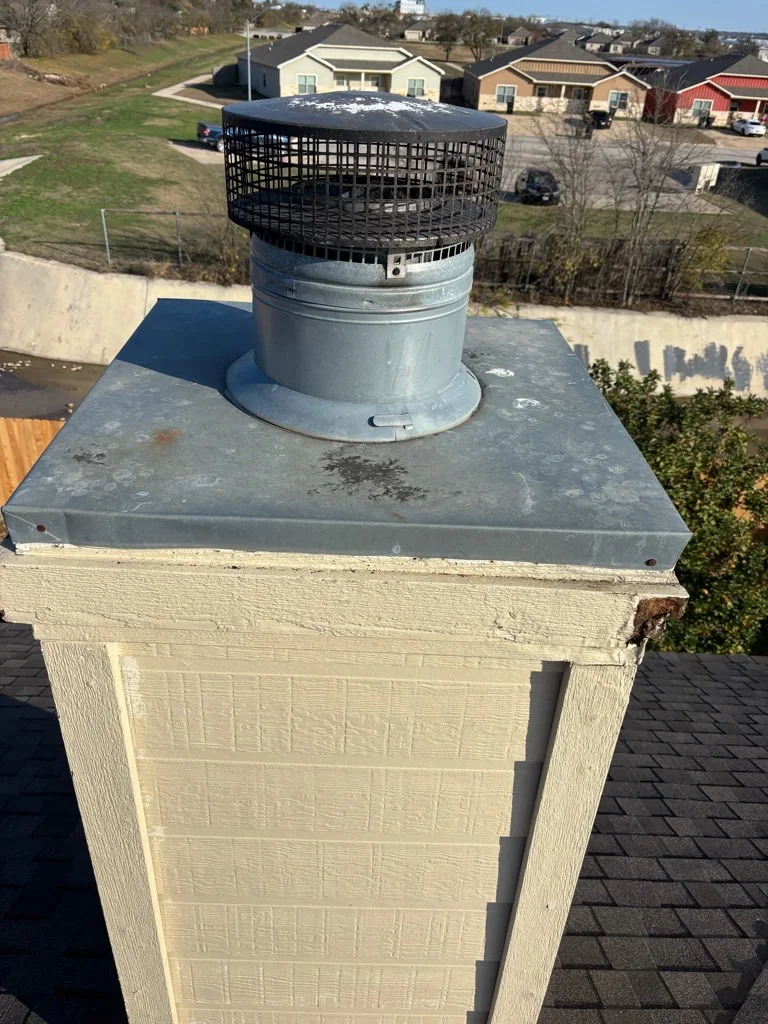 Completed chimney service project in San Marcos, TX