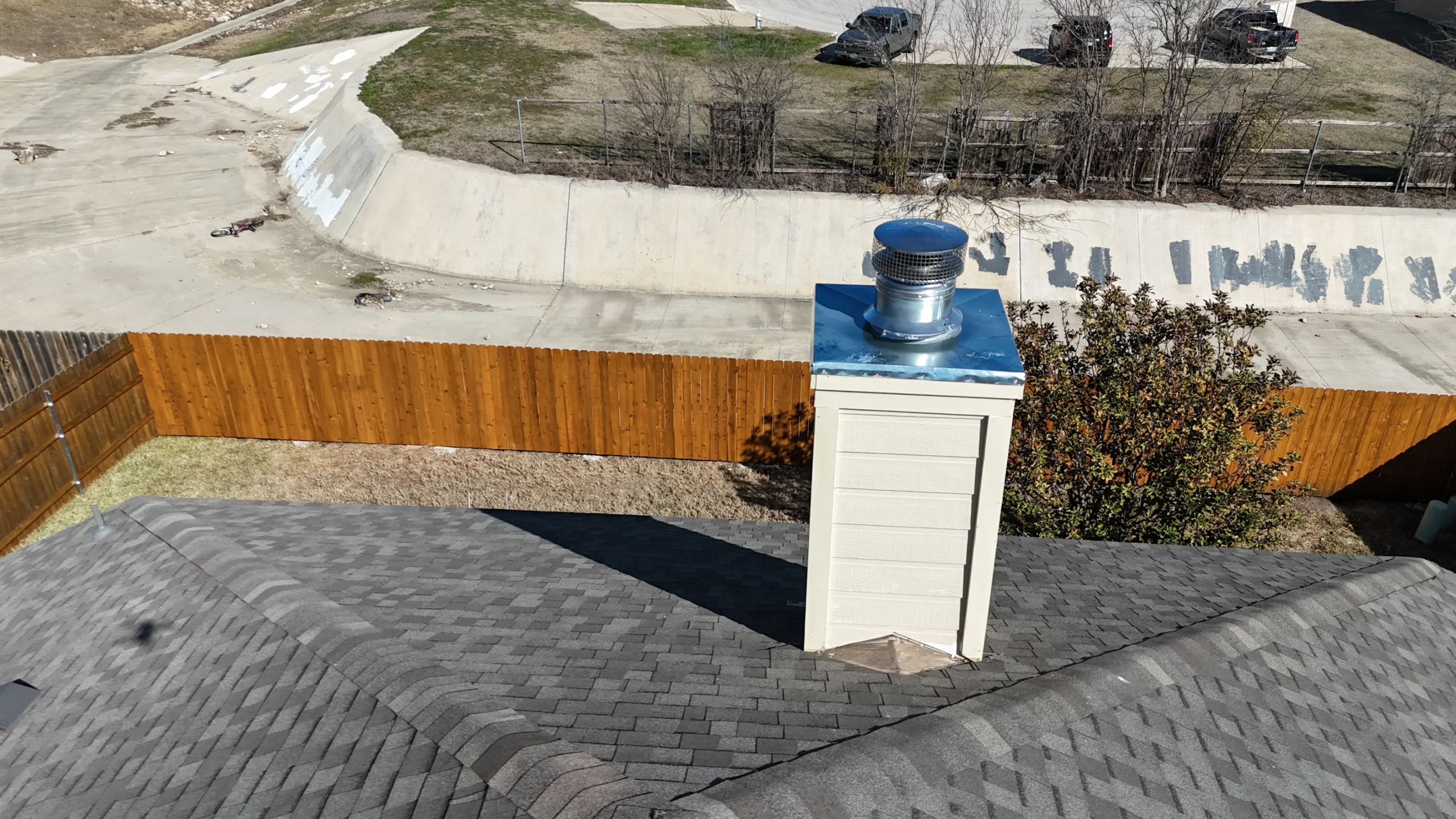 Chimney exterior repair project in San Marcos, TX