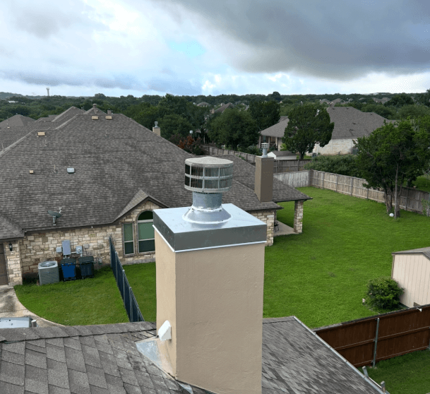 Rebuilt chimney at a Georgetown, TX home