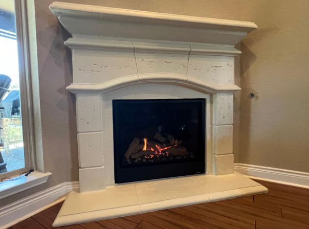 Gas fireplace service project in Hutto, TX
