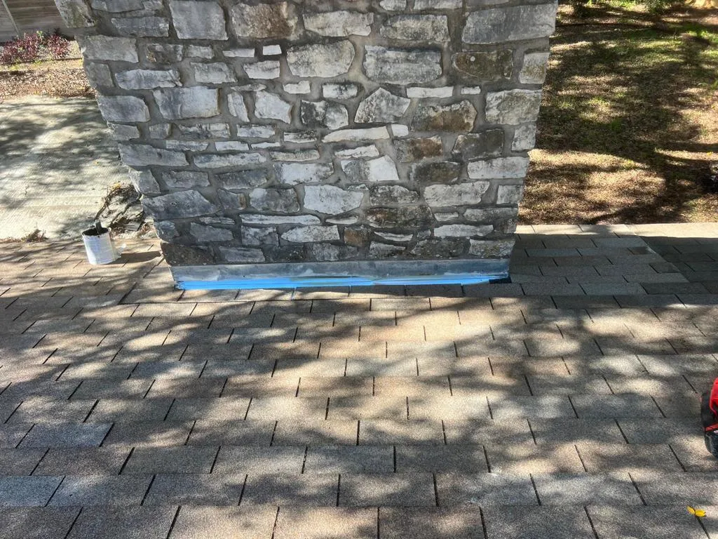 Repaired chimney flashing at a Round Rock, TX home