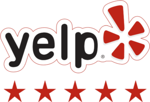Yelp five-star review badge