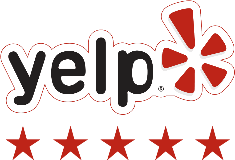 Yelp five-star review badge